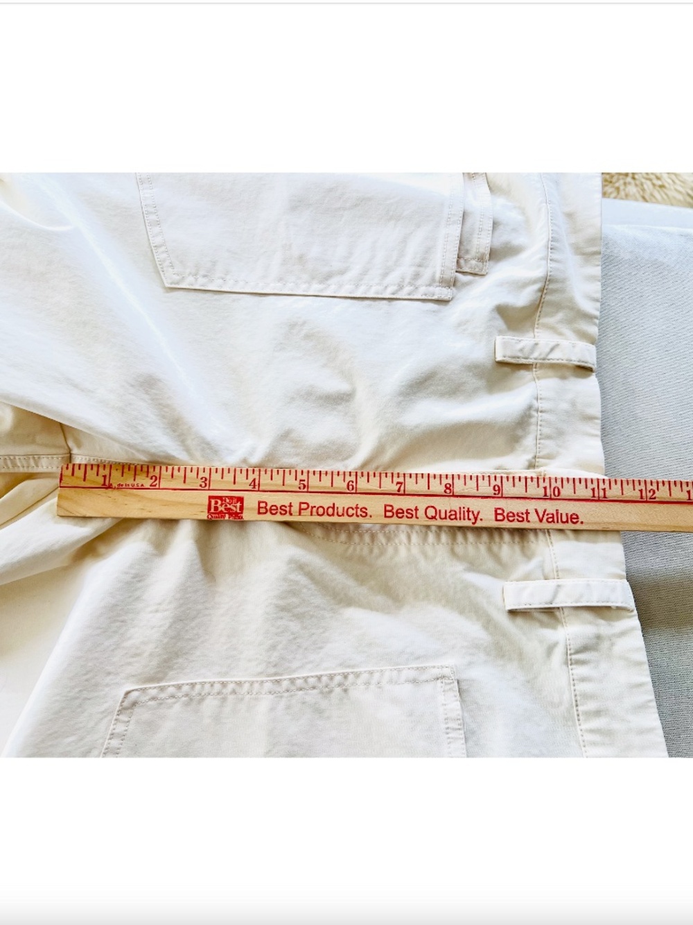 RUTI Slouchy Twill Barrel Pants in Ecru - 14 - Picture 13 of 14